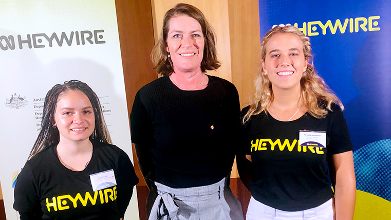 ABC Heywire finalists, Jade Cicack from Broken Hill and Fenella Jamison from Narrabri.
